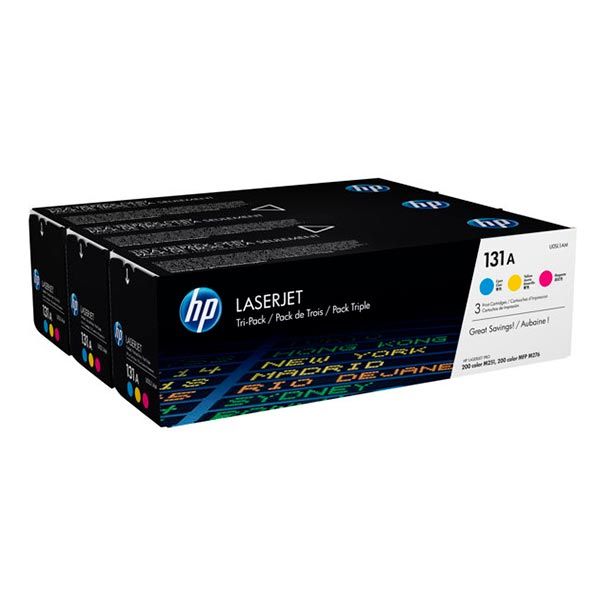 HP CF211A/CF212A/CF213A Pack de 3 Cartuchos de Toner Originales - 131A