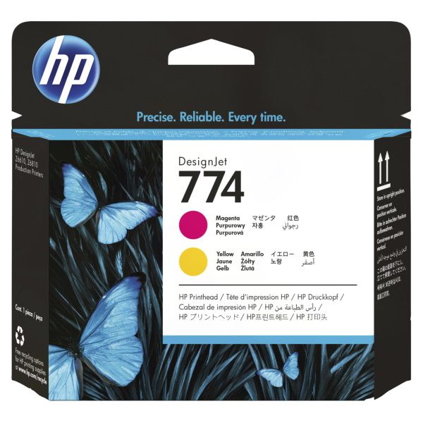 HP 774 Cabezal de Impresion Original - Magenta, Amarillo - P2V99A