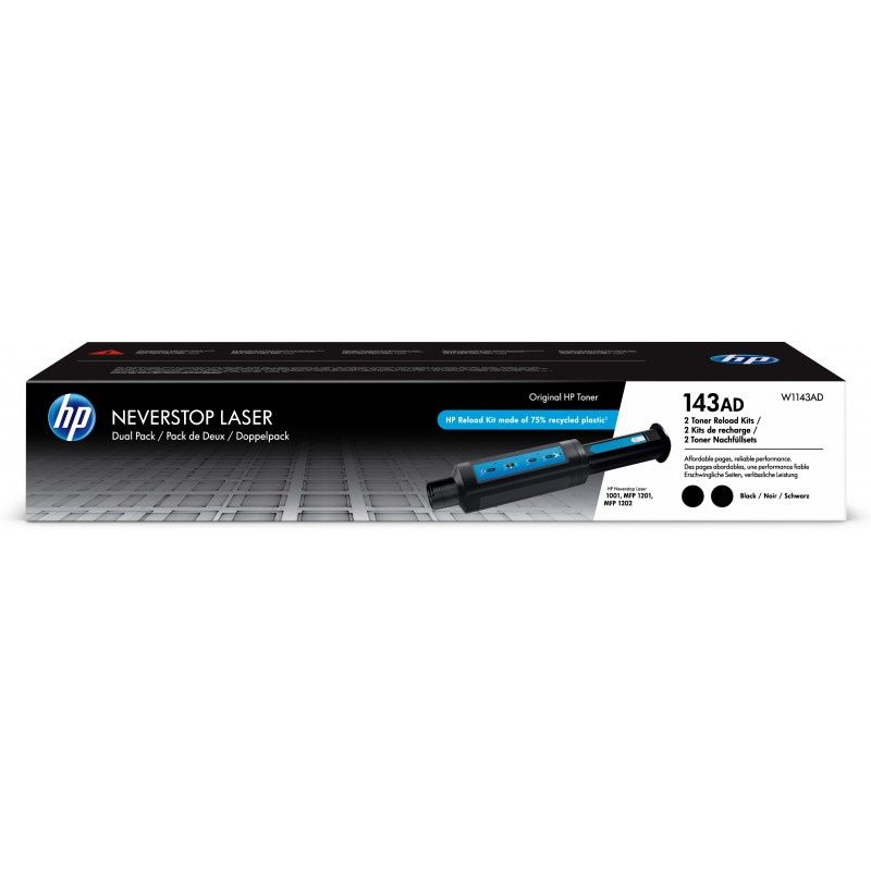 HP W1143A Negro Pack de 2 Kits de Recarga de Toner Originales - 143A