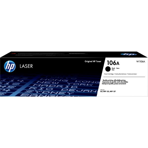 HP W1106A Negro Toner Original - 106A