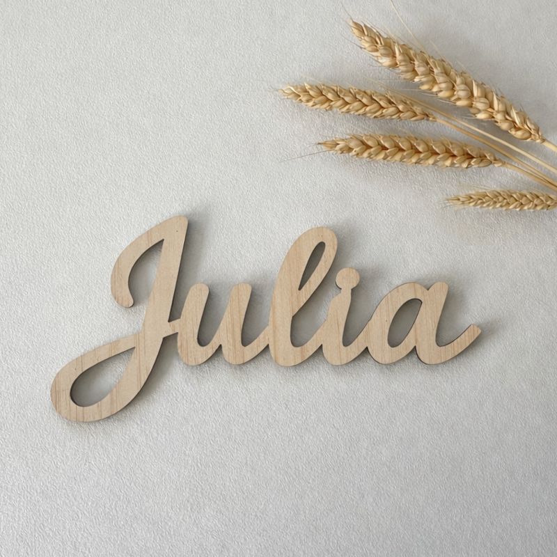 Houten naam wanddecoratie