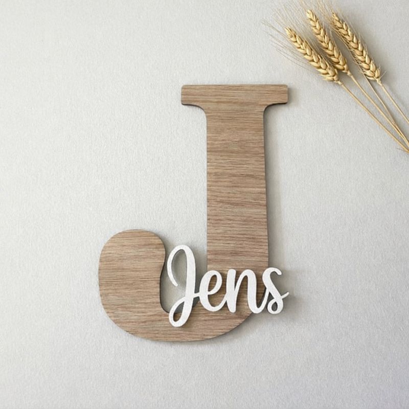 Uniek houten naambord