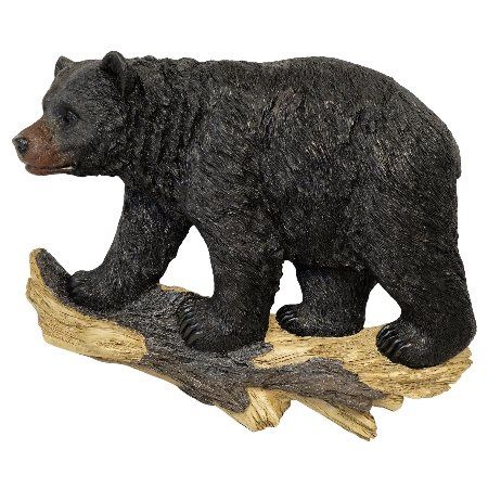 BEAR ON ALL FOURS ON LOG WALL DECOR