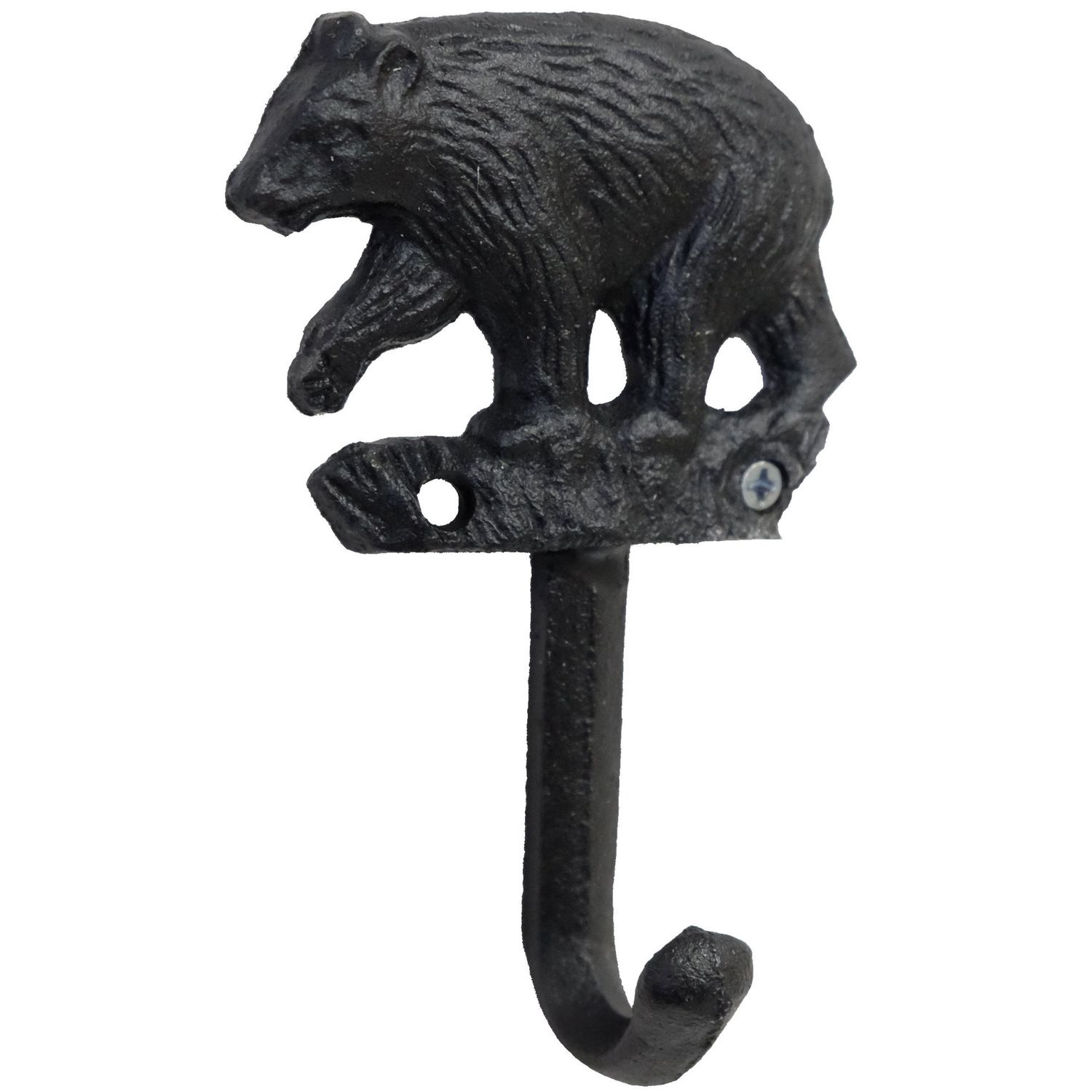 CAST IRON BLACK BEAR HOOK