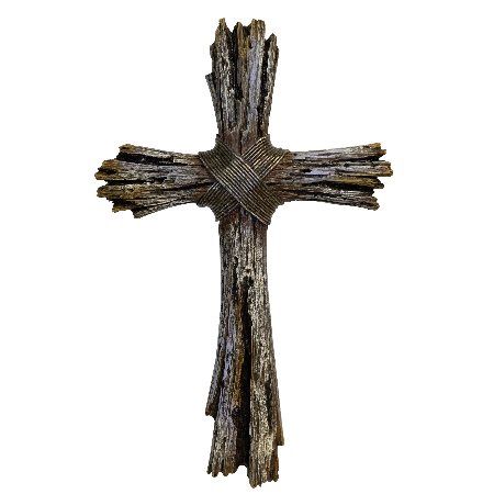 FAUX WOOD CROSS &amp; WIRES