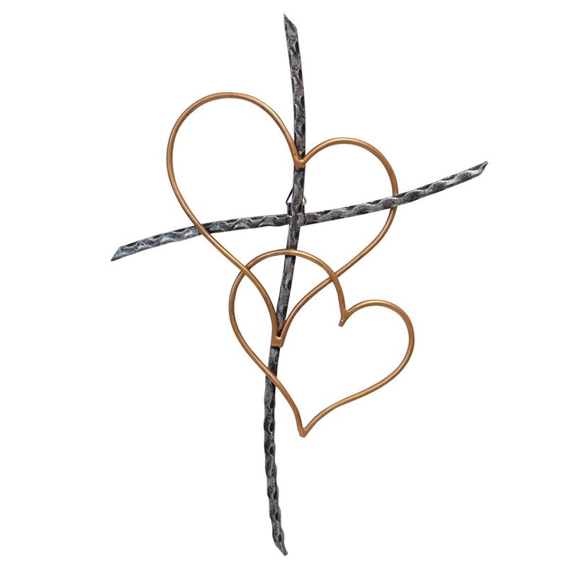 METAL STICKS &amp; HEARTS CROSS