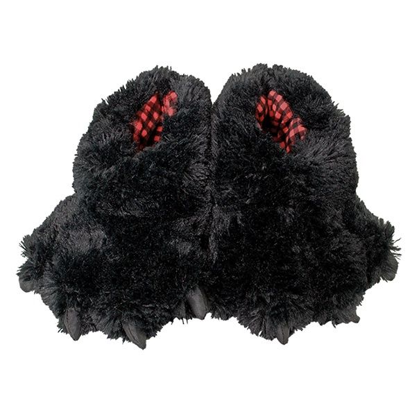 BLACK BEAR RED/BLK INSIDE SLIPPERS SM