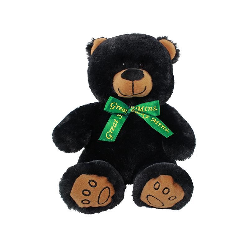 Sitting 8&quot;Blk.bear w/ribbon