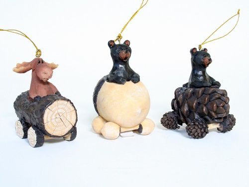 Bear &amp; moose orn.