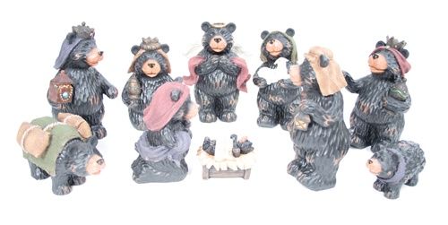 Bear Nativity 10pc/7&quot;