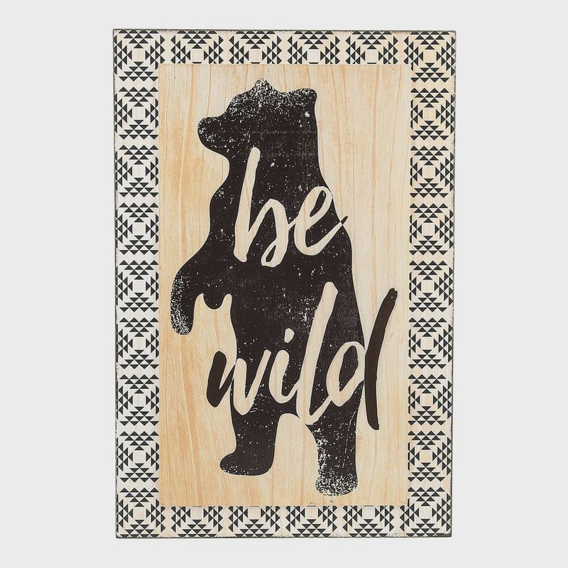 Be wild bear wall decor