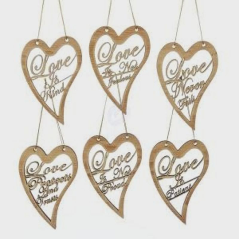 Wooden heart orn