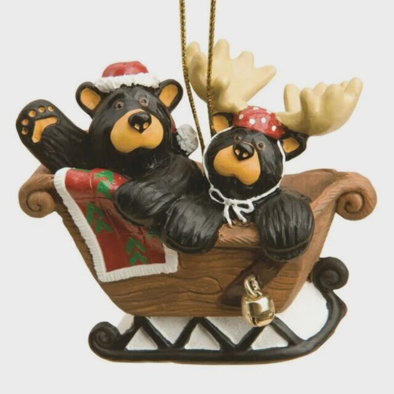 Bear sleigh ride orn.