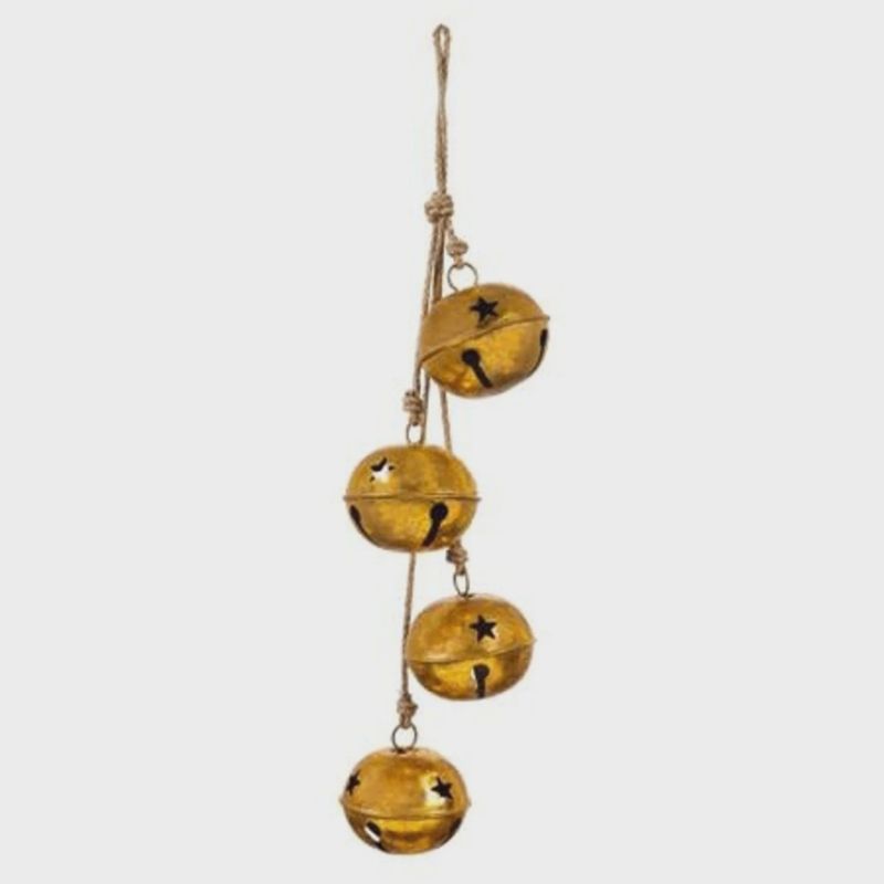 OVERSIZED GOLDEN JINGLE BELL CHIMES