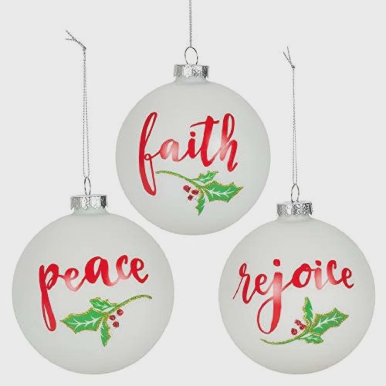 Rejoice,faith,Peace glass ball