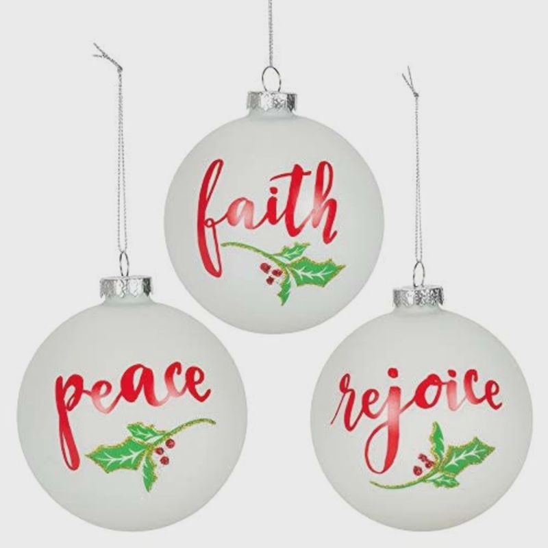 Rejoice,faith,Peace glass ball