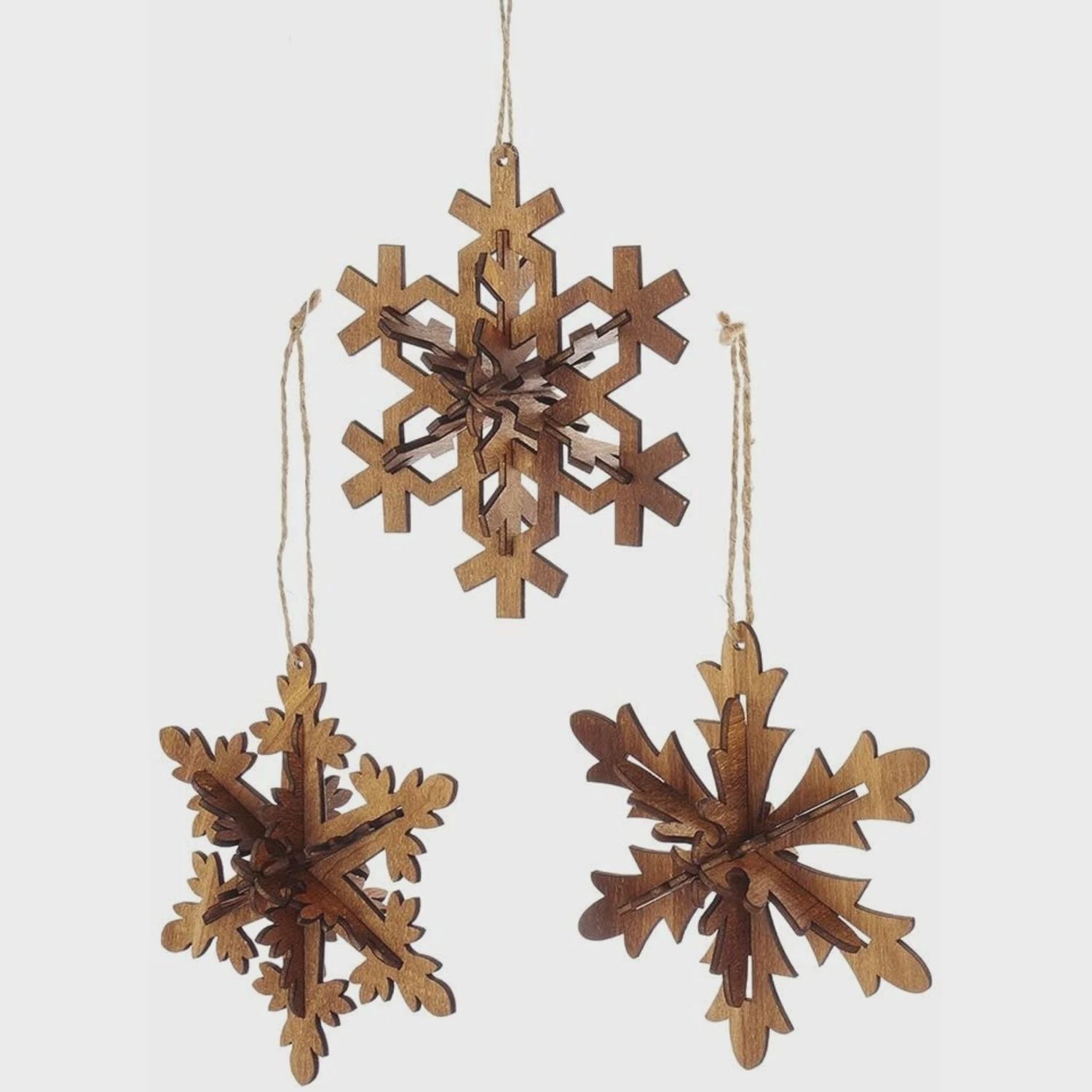 Wooden Snowflake orn