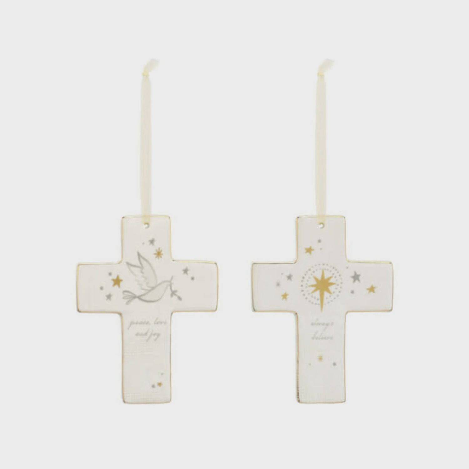 Rejoice cross orn