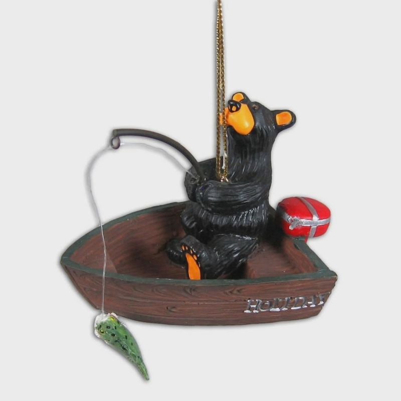 Bf Bear Fish/boat Orn