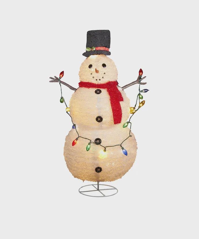 LIGHTED COLLASIBLE SNOWMAN