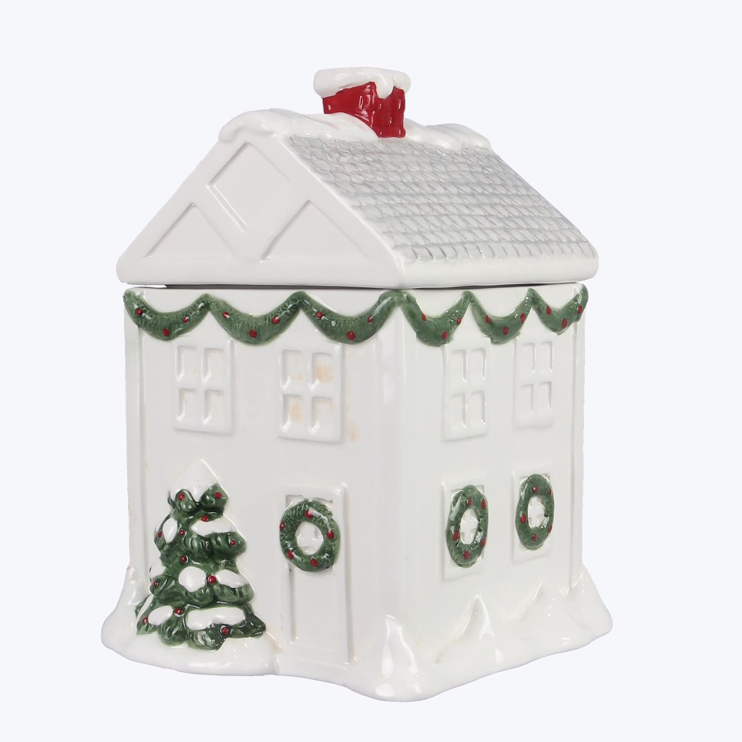 CHRISTMAS HOUSE TREAT JAR
