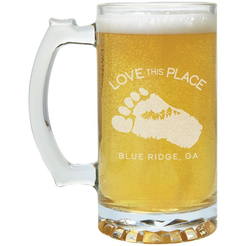 GLASS ETCHED BIGFOOT 26OZ MUG