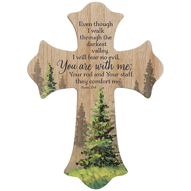 YOU ARE WITH ME WOOD CROSS