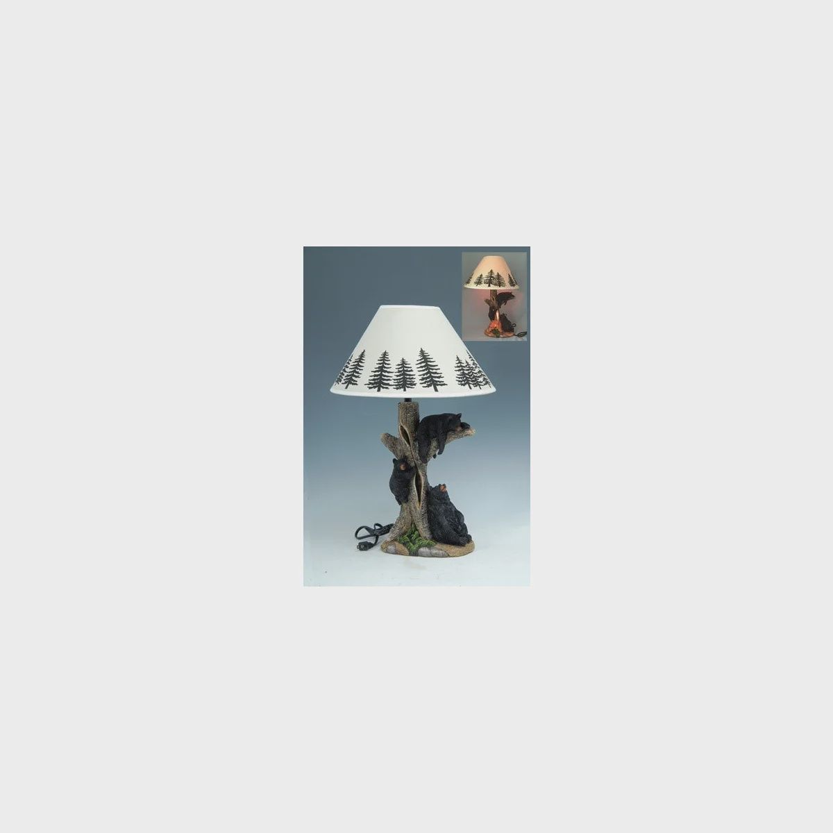 THREE BEARS ON A LIMB LAMP