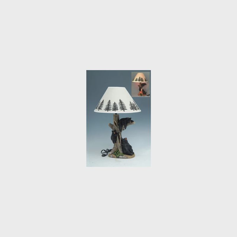 THREE BEARS ON A LIMB LAMP