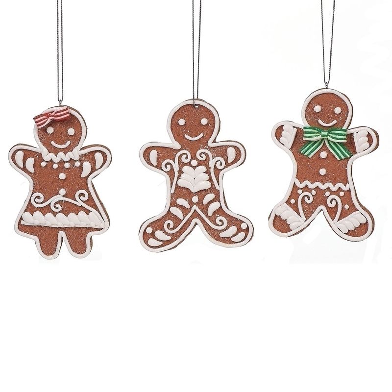 GINGERBREAD PEOPLE 3ASST. ORN