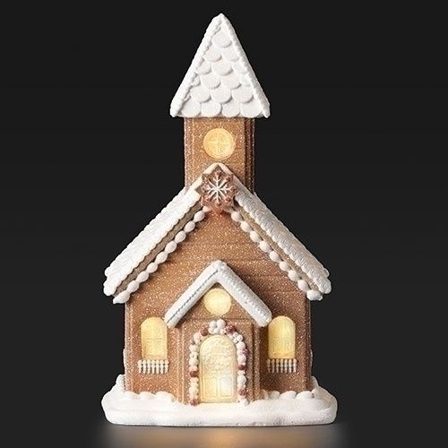 LIGHTED GINGEBREAD CHURCH