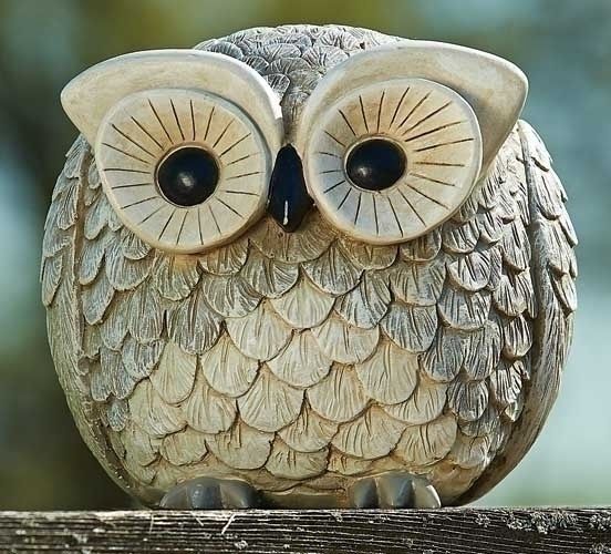 Owl Garden pudgy statue