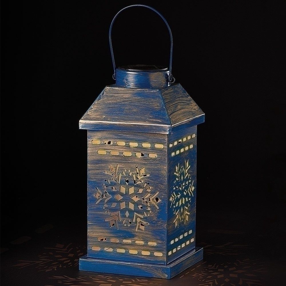 SOLAR SNOWFLAKE LANTERN 13&quot;