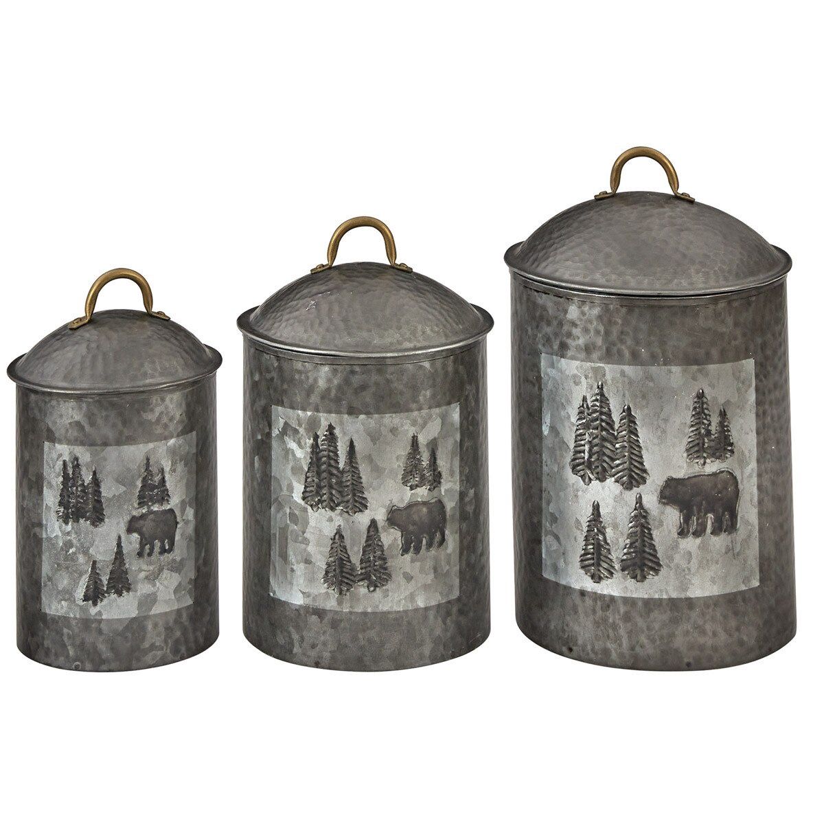 WILDWOODS BEAR CANISTER SET OF 3