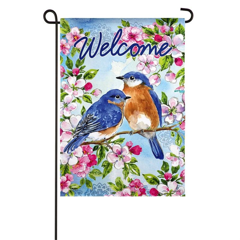 BLUEBIRDS &amp; BLOSSOMS GRDN FLG