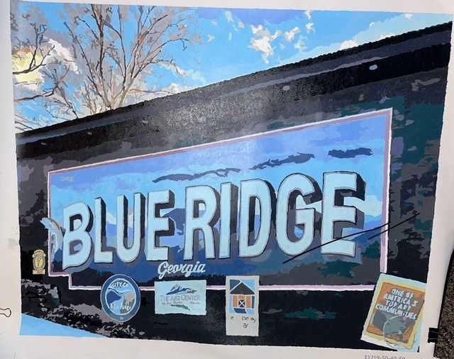Blue Ridge Wall Art, Colour: Blue Ridge sign