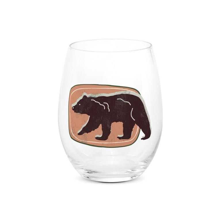 BLACK BEAR STEMLESS WINE GLASS