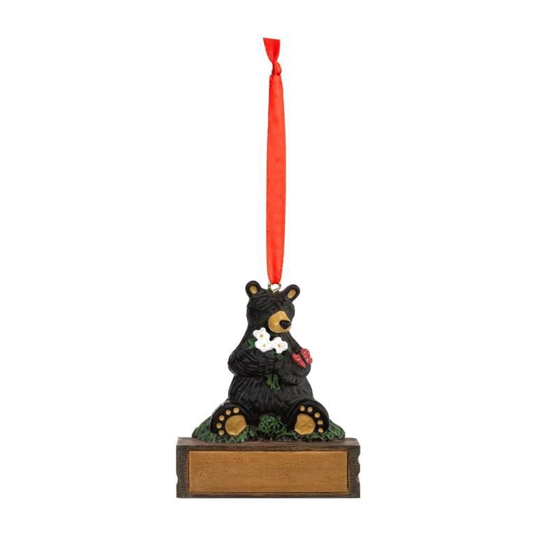 CUB W/BUTTERFLY MAGNETIC ORN