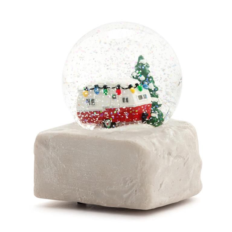 HAPPY CAMPER SNOW GLOBE