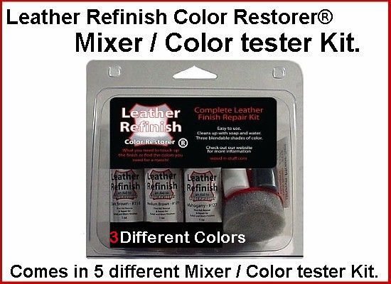 Leather Refinish Color Restorer Mixer/Color Tester Kit