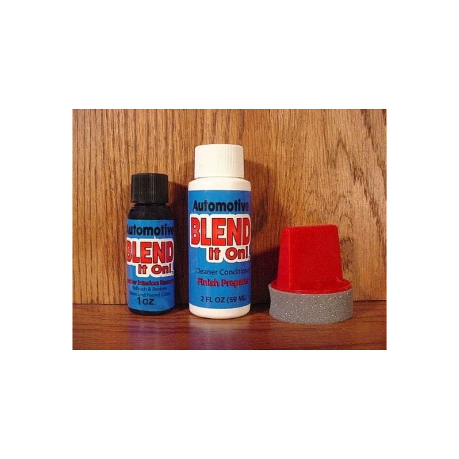 BLEND It On - AUTOMOTIVE Leather Refinish Color Restorer - 1 ounce sample 3 piece Kit
