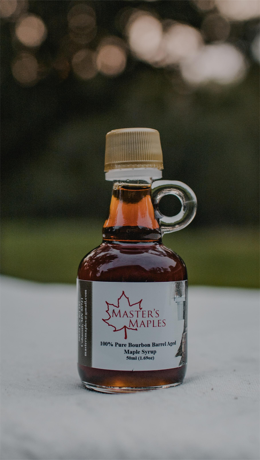 50mL 100% Pure Bourbon Barrel Aged Maple Syrup