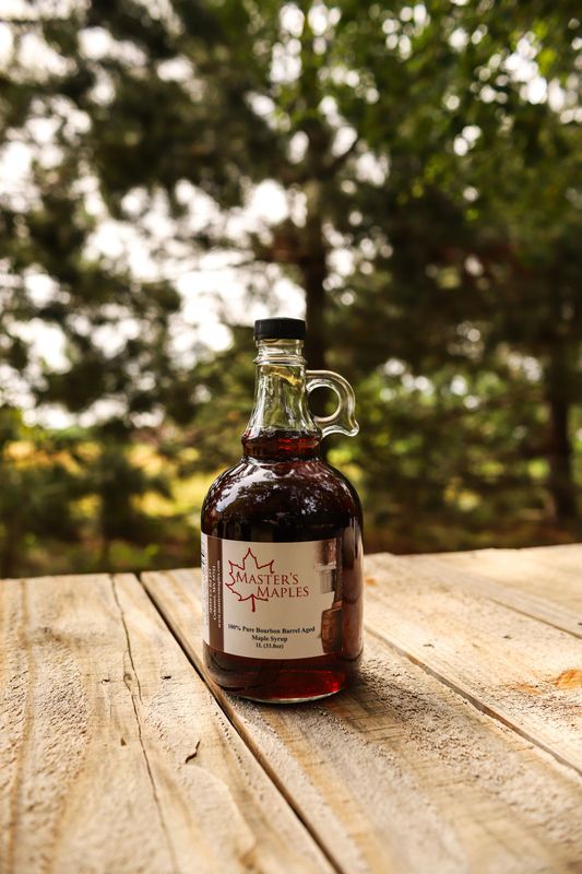 1L 100% Pure Bourbon Barrel Aged Maple Syrup