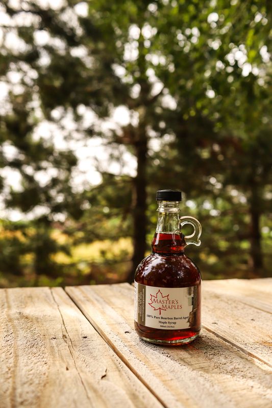 500mL 100% Pure Bourbon Barrel Aged Maple Syrup