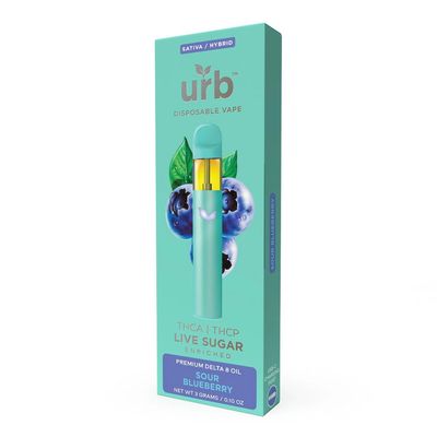 Urb Bar (8/P) Live Sugar SOUR BLUEBERRY (3g)