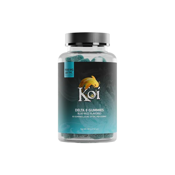 KOI Gummies (8) BLUE RAZZ 60ct 1500mg