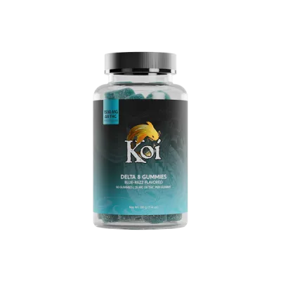 KOI Gummies (8) BLUE RAZZ 60ct 1500lvl