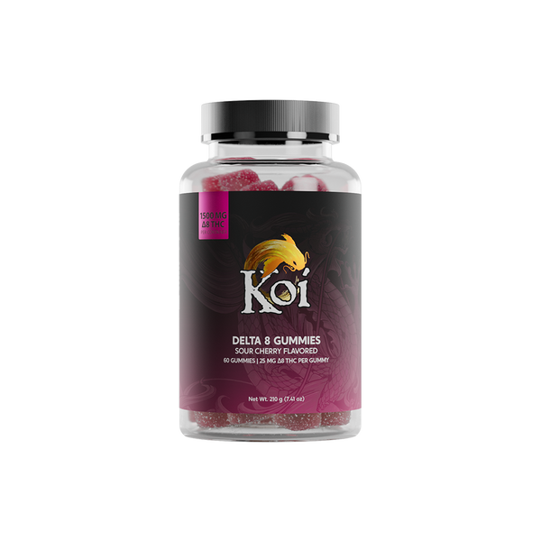 KOI Gummies (8) SOUR CHERRY 60ct 1500mg