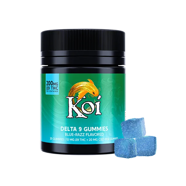 KOI Gummies (9) BLUE RAZZ 20ct 200mg