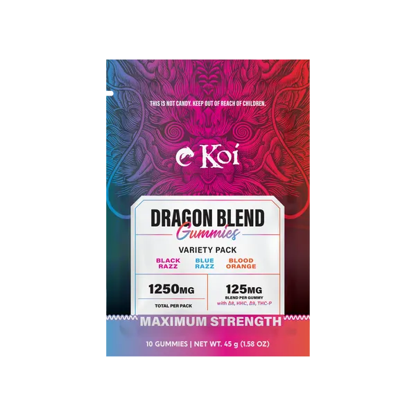 KOI Dragon Blend Gummies VARIETY 10ct (1250lvl)